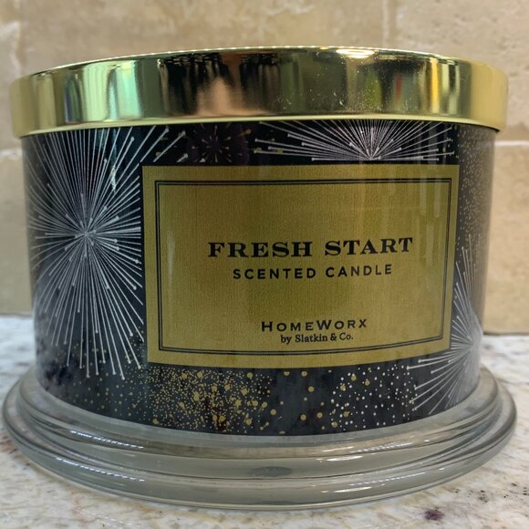 HomeWorx by Harry Slatkin Fresh Start Scented 4-Wick Candle 18oz - Picture 1 of 4